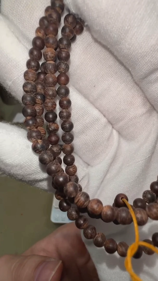越南芽庄黑棋沉水3mm念珠