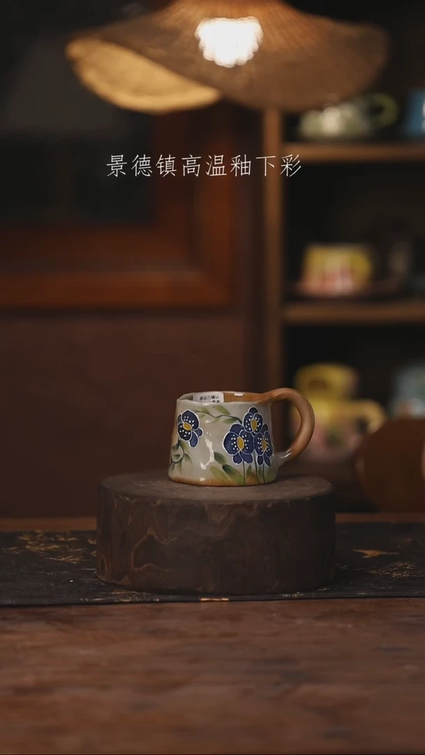 陶瓷景德镇高温釉下手绘陶瓷065