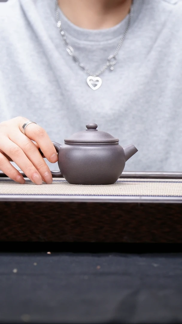 【闪购商品】紫砂茶壶清灰紫泥 巨轮 壶