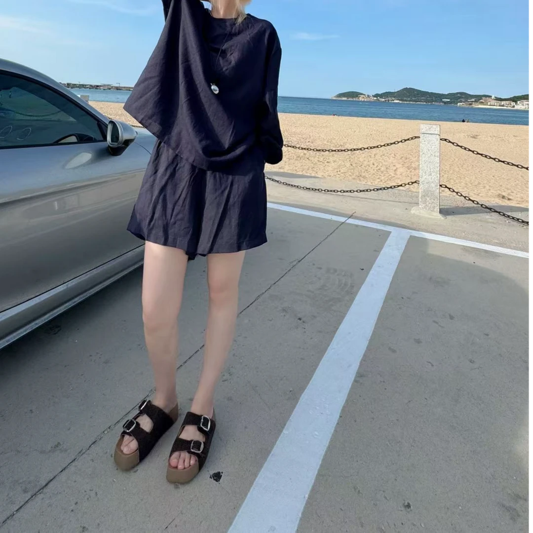 CJ若南同款生巧吐司厚底勃肯拖鞋