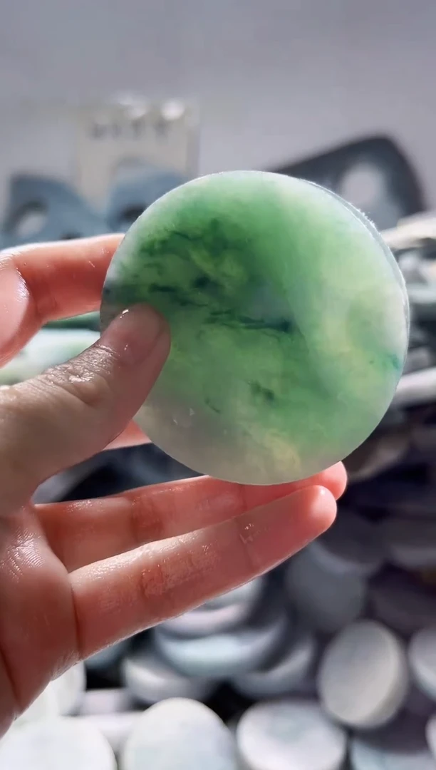 翡翠裸石缅甸翡翠A货柠4645