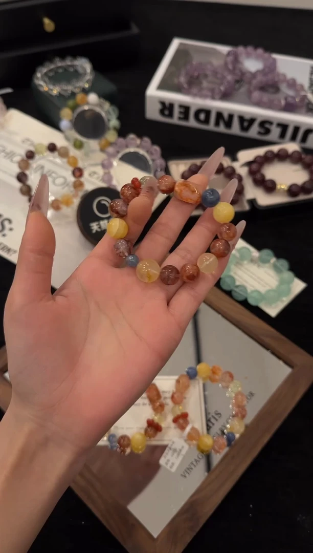 未镶嵌手链水晶胶花多宝x2812