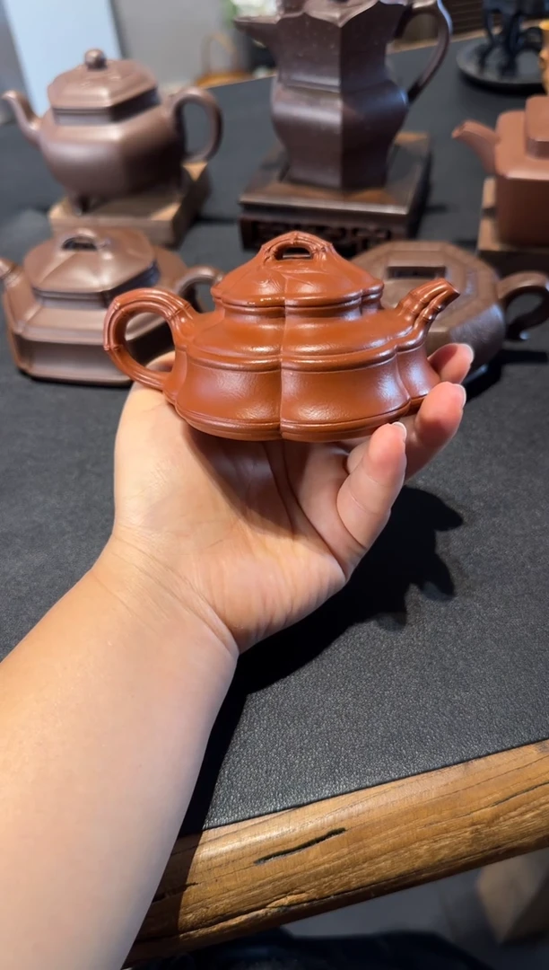 茶壶紫砂南*海棠竹鼎 扁