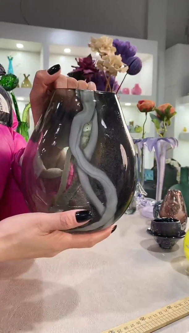 慕忆家手作琉璃花瓶微瑕