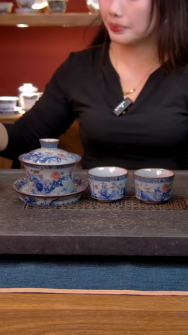 简装家用款3件套 老陶泥开片纹陶瓷茶具