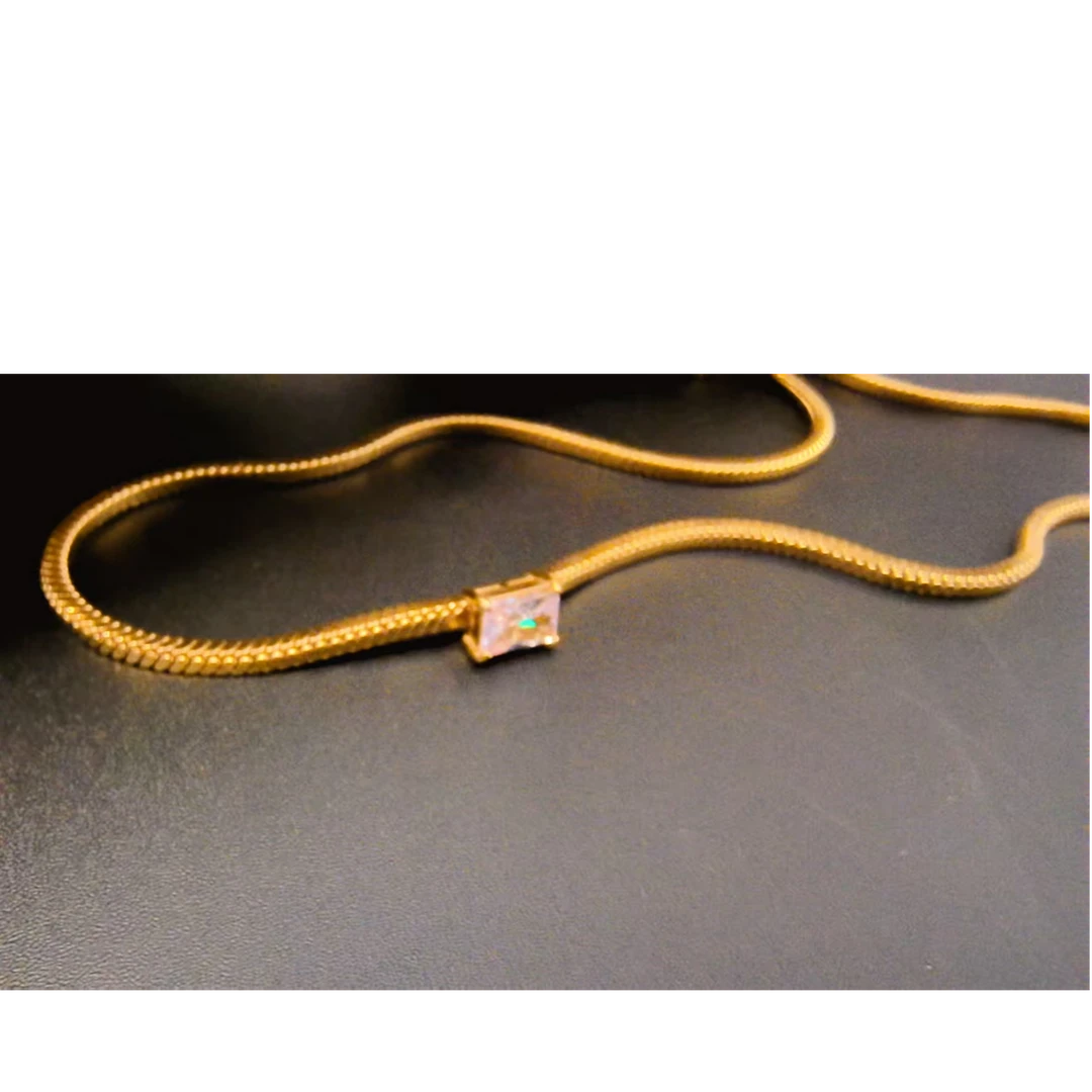 钛钢项链 链条颈链锁骨链阮大大高奢项链轻奢不掉色时尚百搭8729