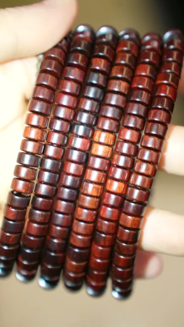 檀香紫檀（小叶紫檀）手串/手链4x7药片珠小叶紫檀