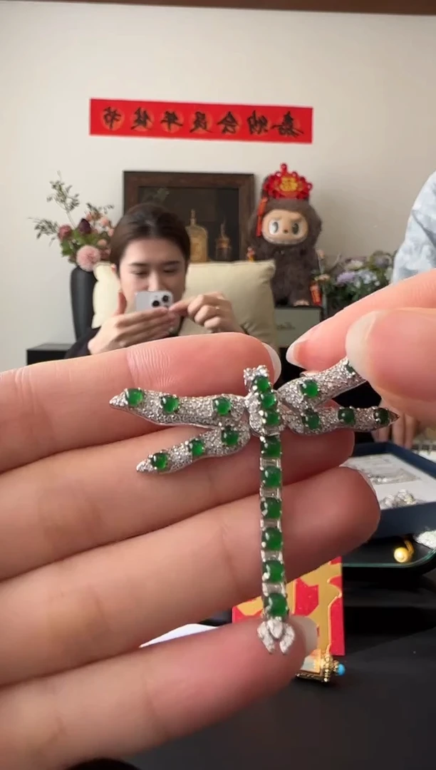 【闪购商品】翡翠吊坠(不含链)银S925镶嵌银镶