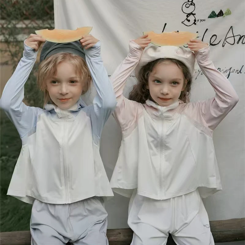 益友小蚂蚁儿童防晒衣亲子防晒服夏季透气连帽外套长袖斗篷防晒