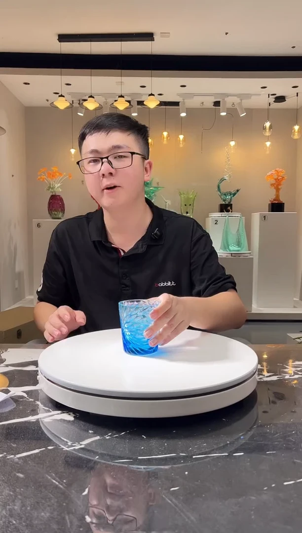 茶宠巴比特美学 烟花水晶琉璃杯