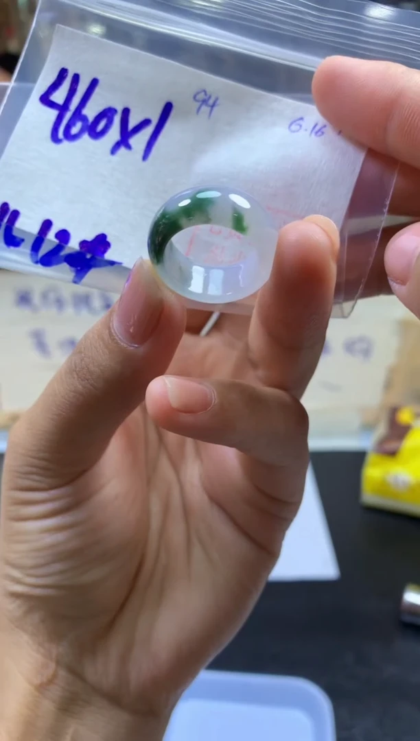 定制翡翠未镶嵌戒圈#460元-毛货需精细抛光