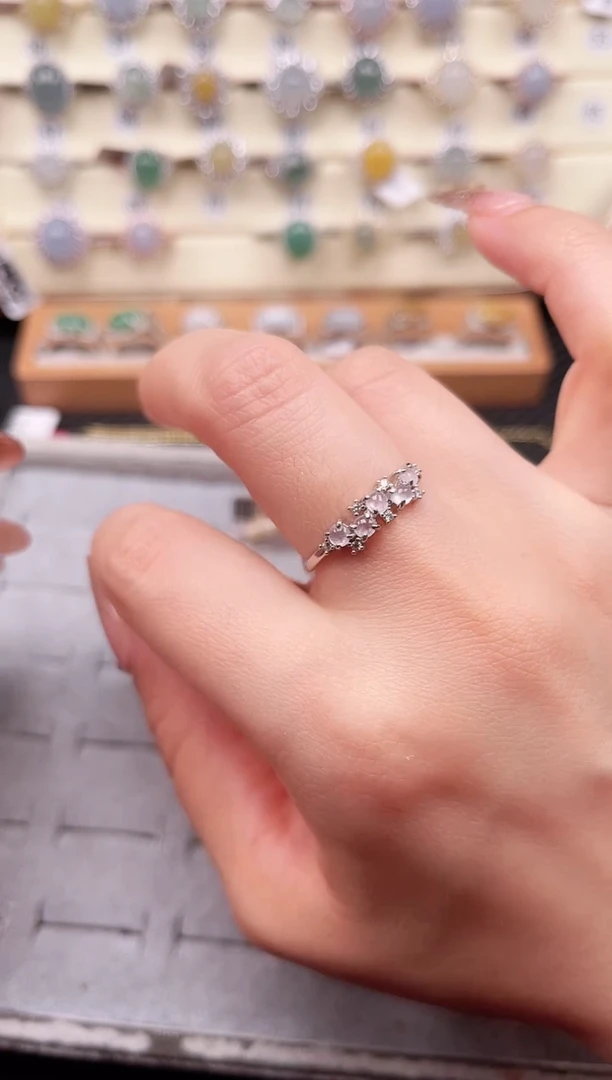 【闪购商品】翡翠戒指银S925镶嵌戒指30