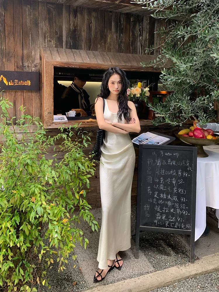 流光裙2.0RARE ME同款法式高级修身显身材吊带气质无袖背心连衣裙
