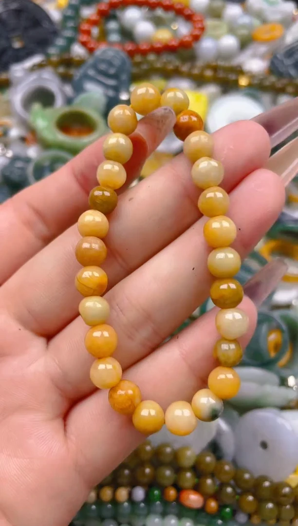 【闪购商品】翡翠颈饰未镶嵌7MM/Q/翡翠A货一图一物