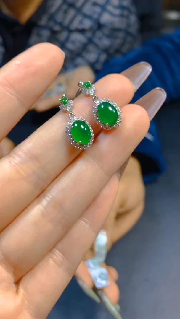 【闪购商品】翡翠耳饰未镶嵌0716187864多样性发一