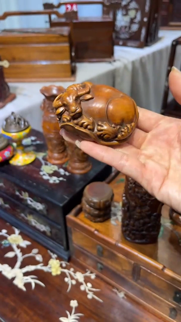 木小叶黄杨手把件