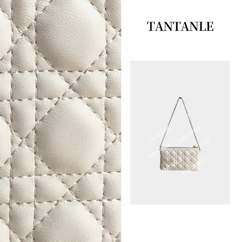 高定单肩腋下轻奢白色斜跨包