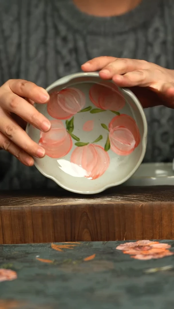 杯釉下彩手工手绘同款陶器
