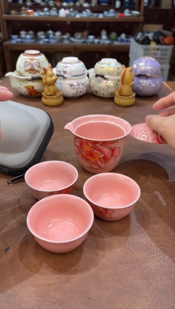 真的很便宜会开片的旅行茶具