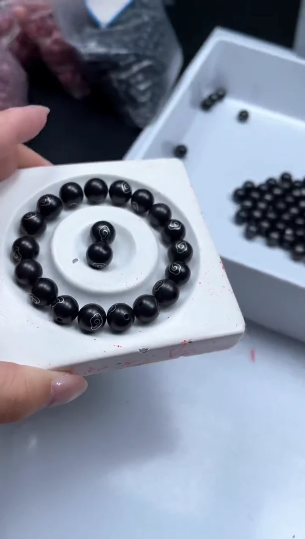 风车木（黑檀木）散珠L208 黑檀木祥云10mm10个15元