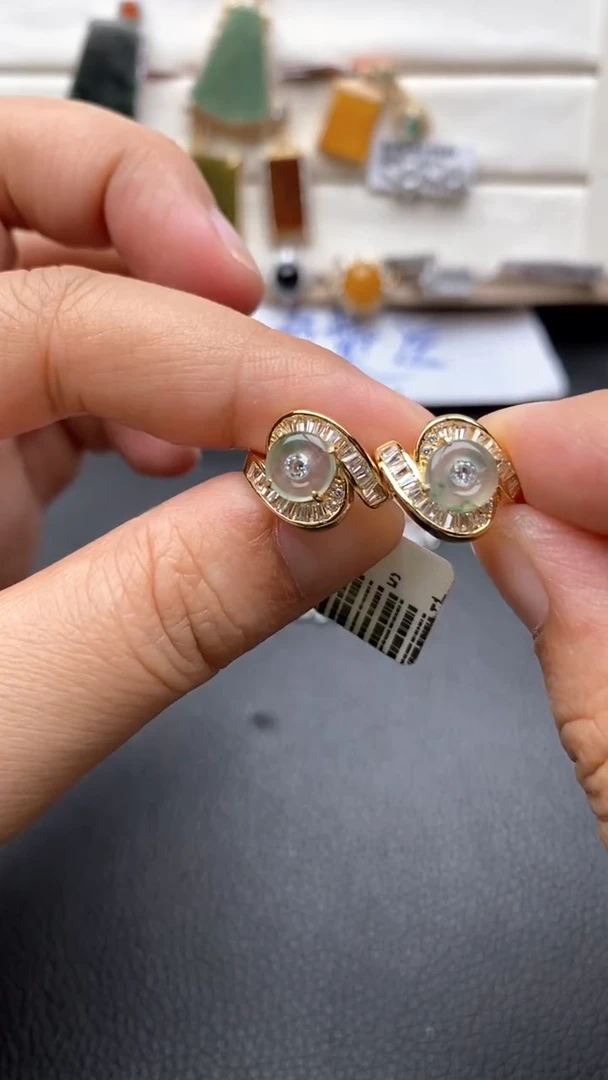 银S925镶嵌戒指翡翠1