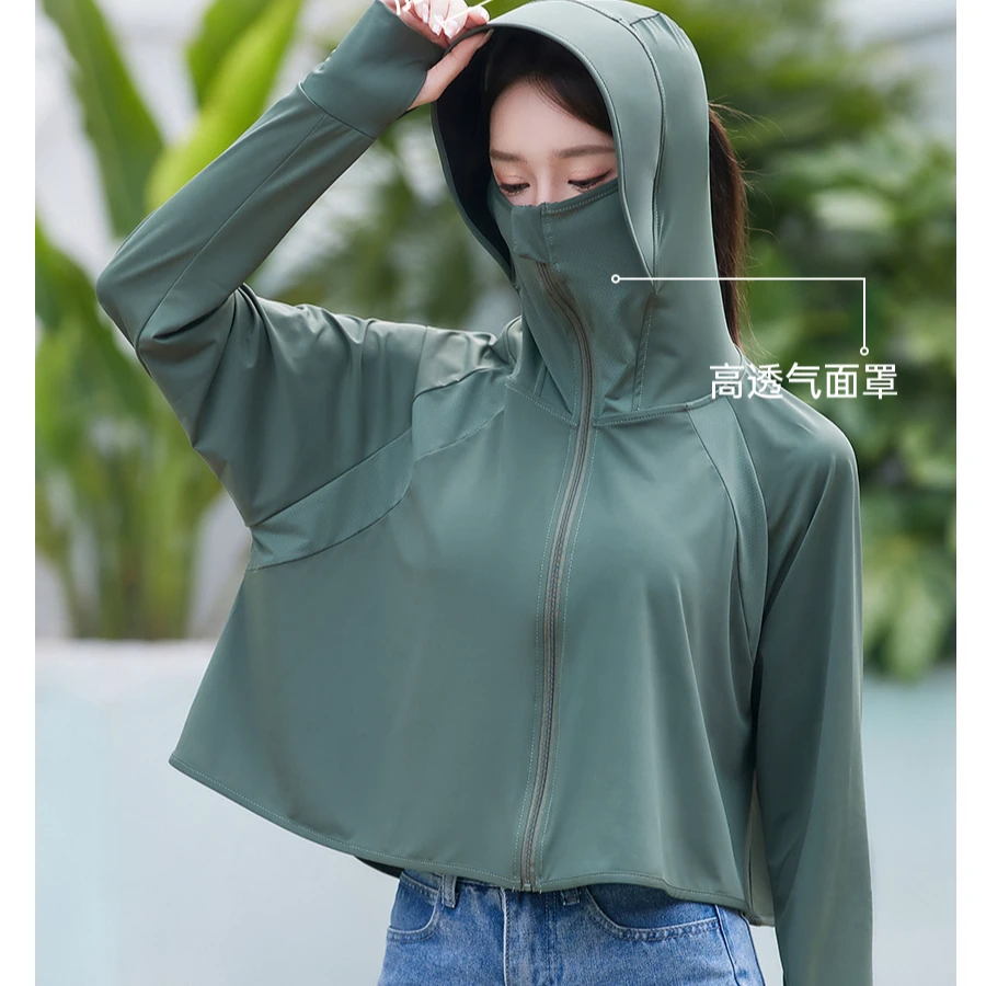 【锦衣服饰】219黑胶帽檐斗篷款防晒服