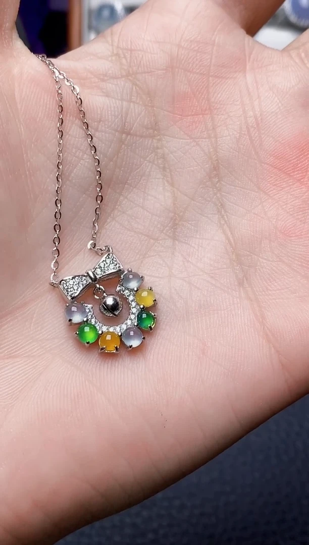 银S925镶嵌戒指翡翠1704