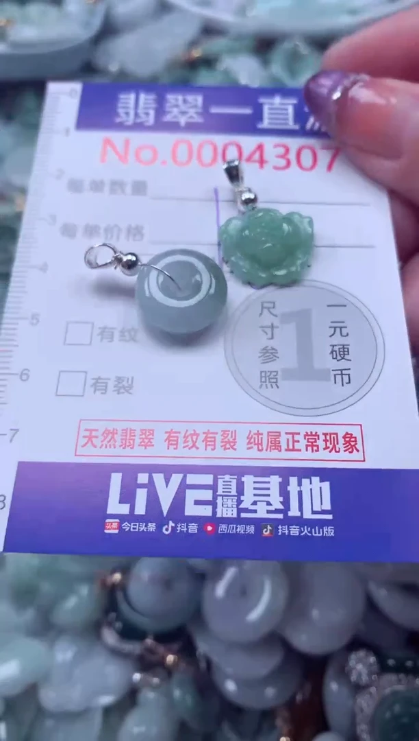 翡翠未镶嵌吊坠(不含链)4307