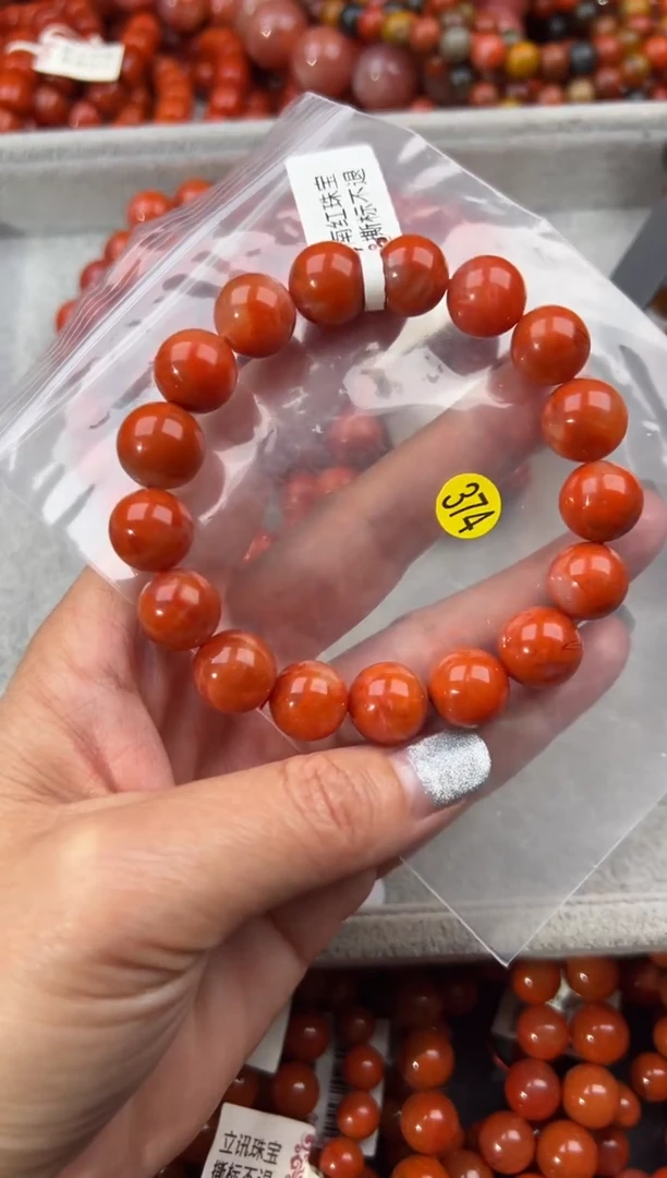 未镶嵌手串南红玛瑙12+