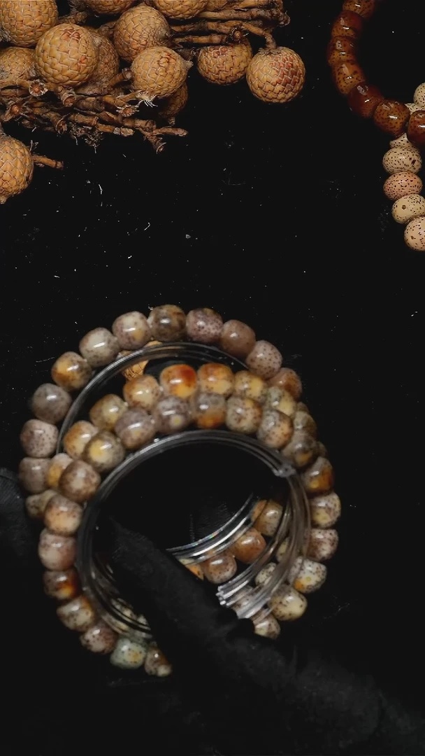 手串星月菩提10*9焦糖火烧云-KF006