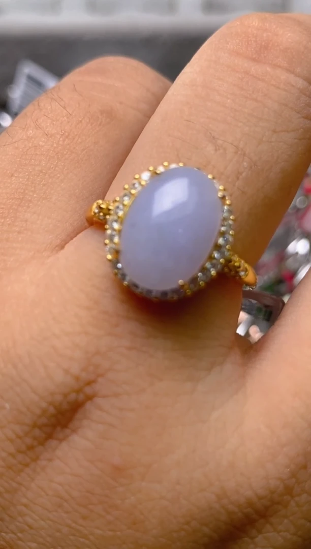 银S925镶嵌戒指翡翠百内无证书