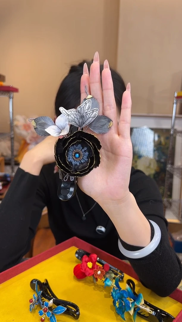 刺绣 非遗绒花（发饰）