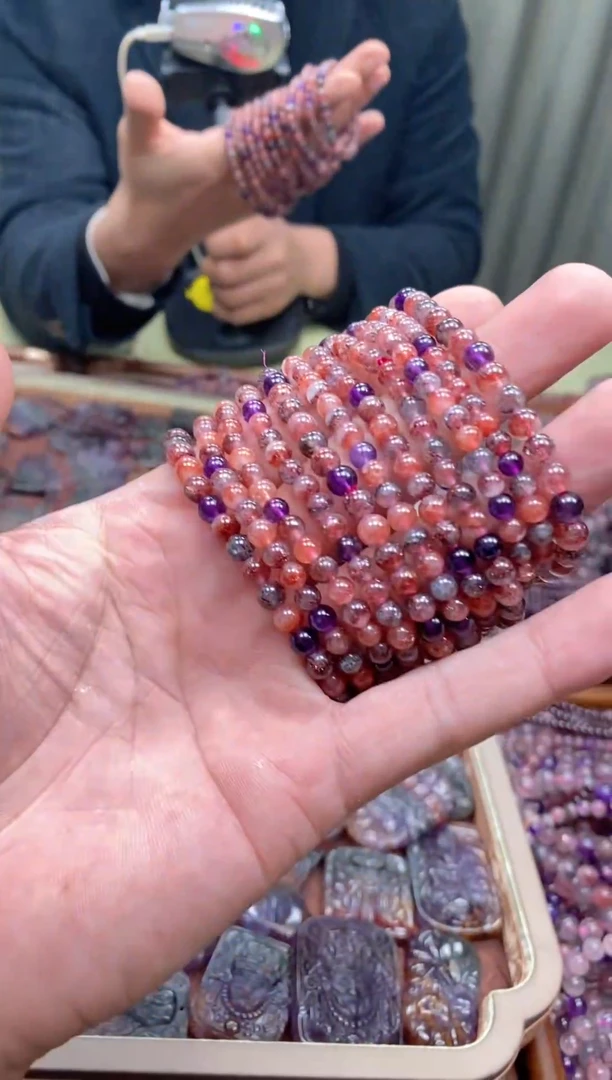 未镶嵌手串水晶超七手串  多样性发一