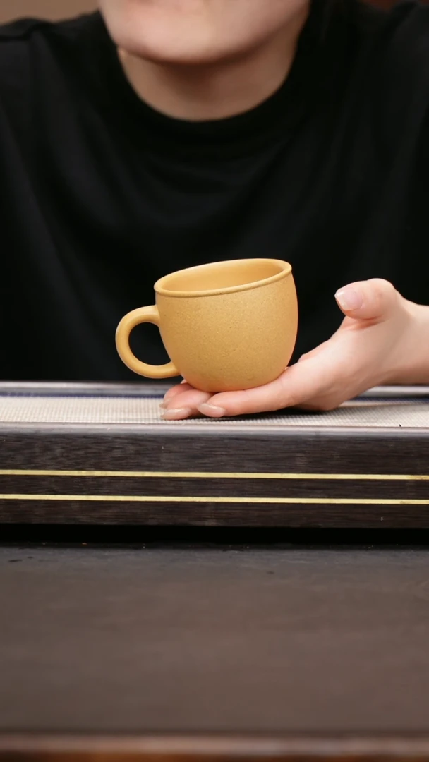 茶壶紫砂黄金段泥  把手杯