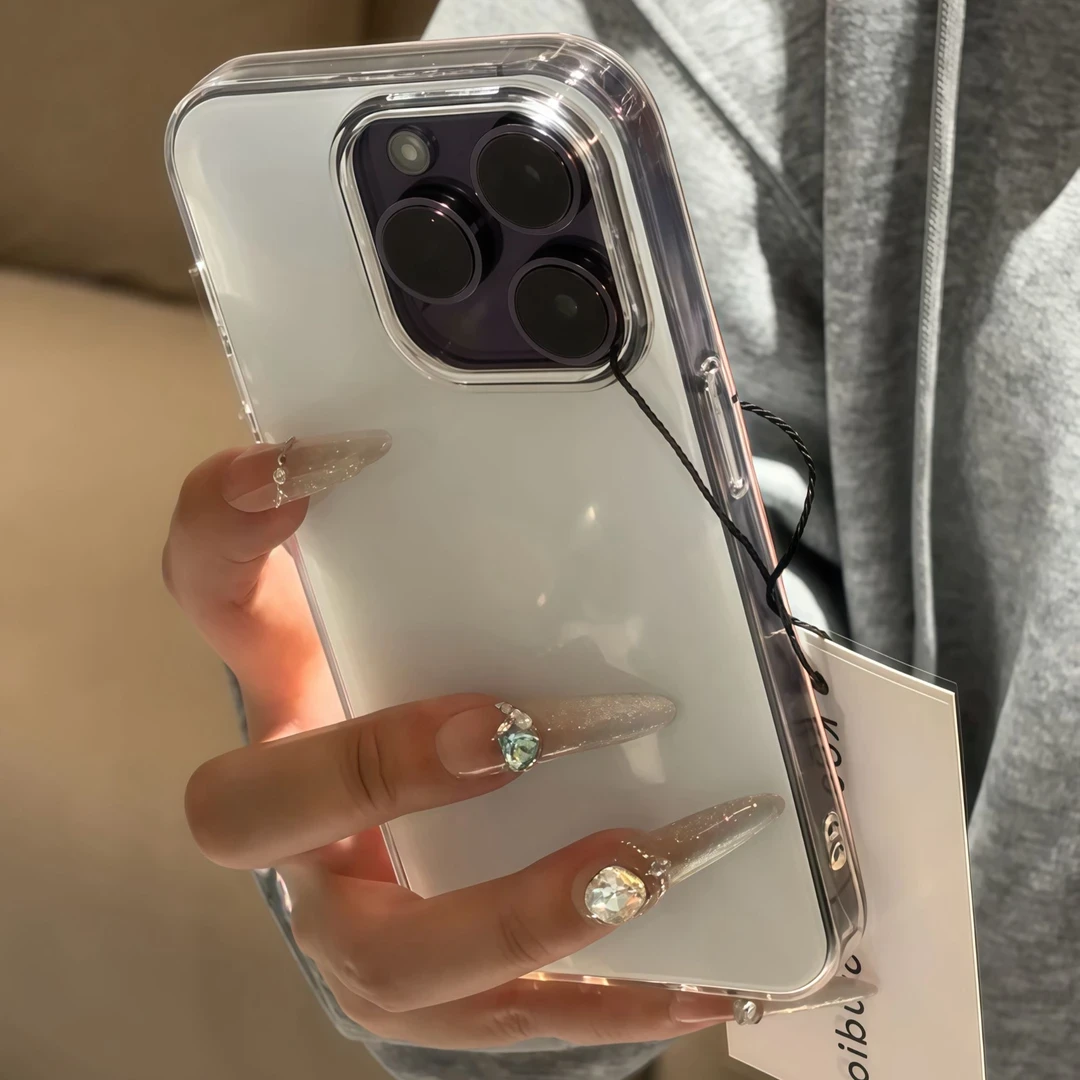 极简ins奶油壳适用iPhone16/15promax手机壳华为vivo小米15oppo