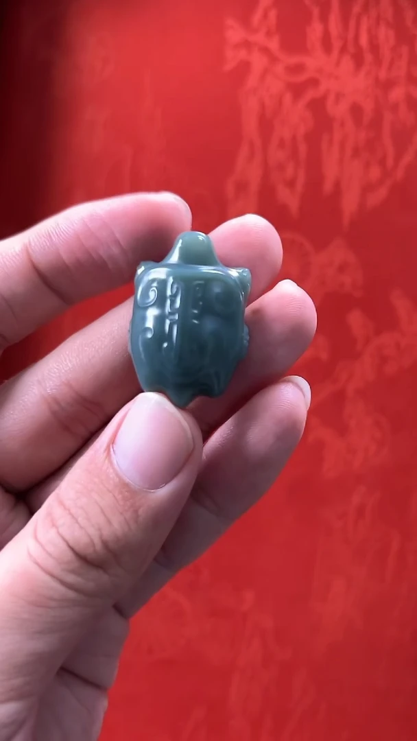 未镶嵌和田玉挂件新疆蓝调青玉 玉龟（仿周朝时期）