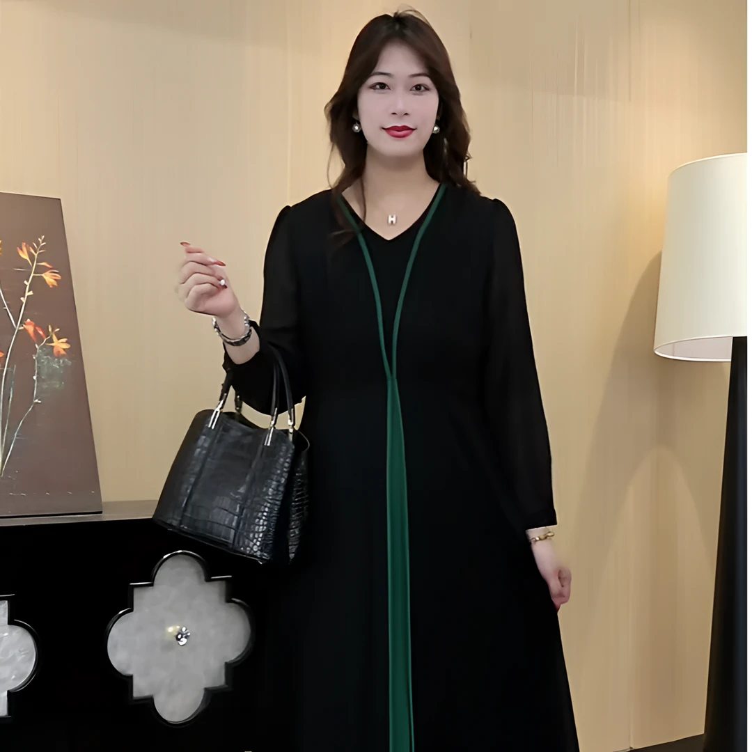 2025秋季时尚新款洋气收腰舒适减龄显瘦连衣裙ZB3769CX