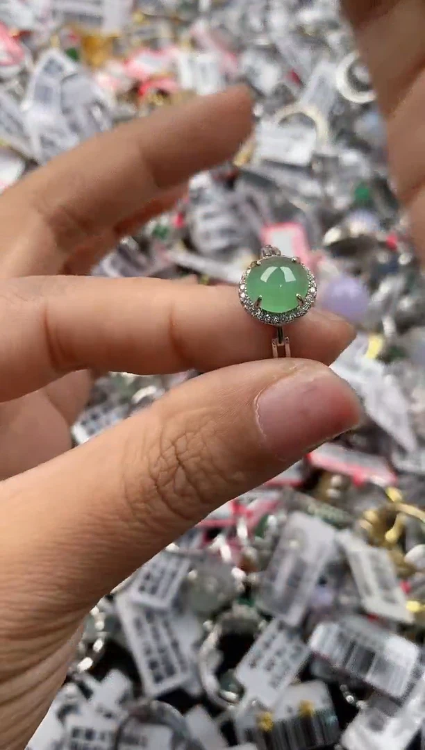 银S925镶嵌戒指翡翠11-11-11---7