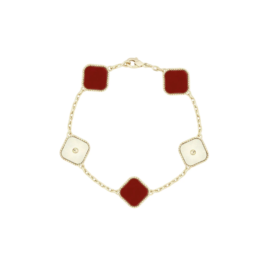 925银手链 CNC精工 五花时尚气质（玫瑰金色多款）手链 4483