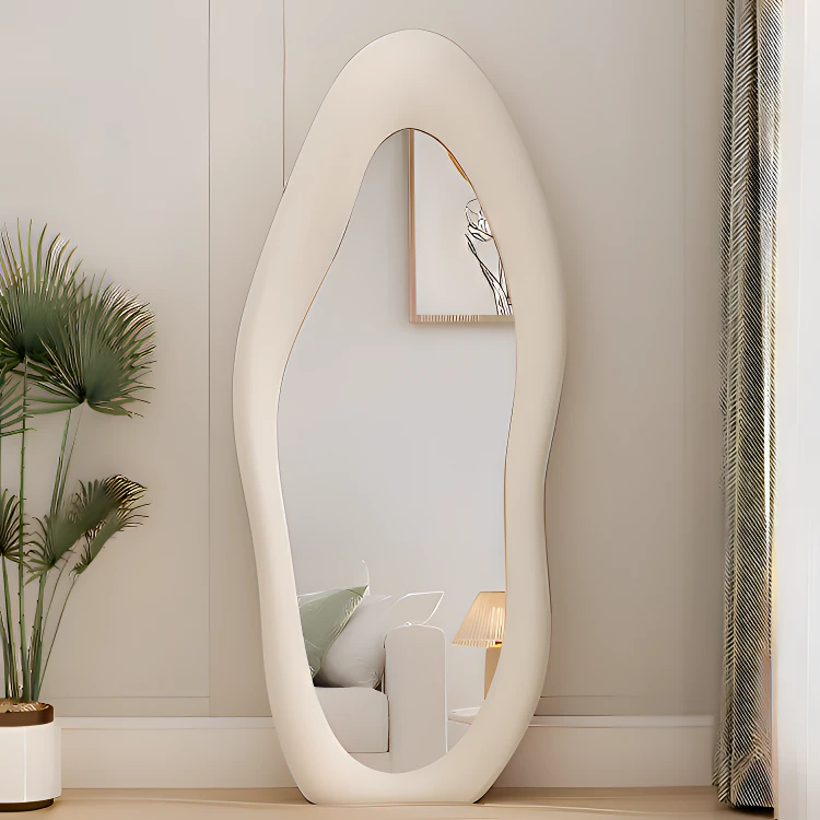 全身镜主卧镜子异形镜子芒果落地镜不规则全身镜家用装饰镜立体镜