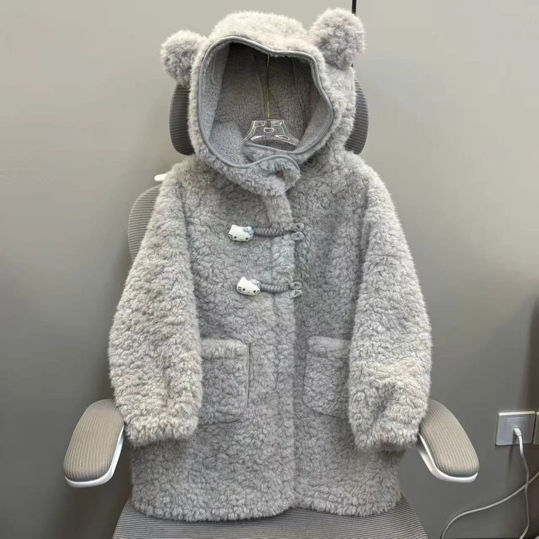 冬款可爱猫咪玩偶女童外套 D907 907 N