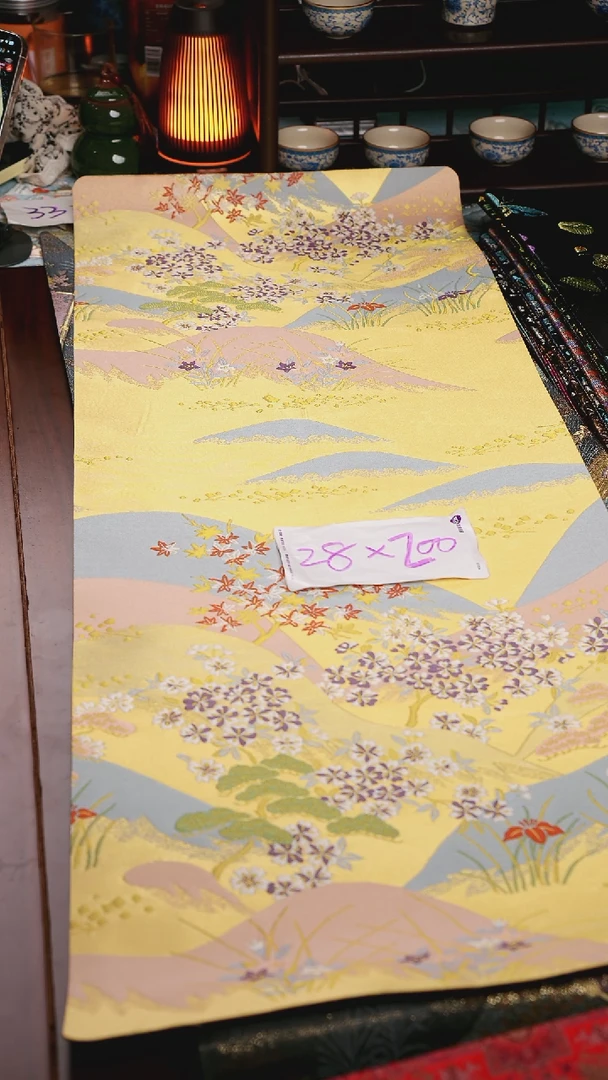 【西阵织湖光山色单面】中国风干泡织锦茶席28*200