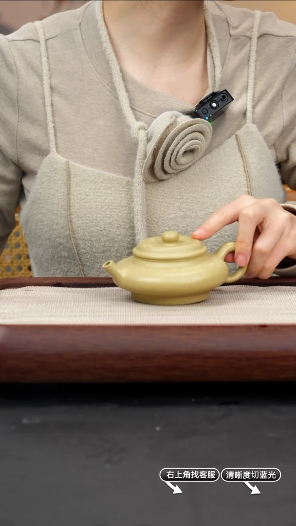 【闪购商品】紫砂茶壶62号200c本绿【虚扁】