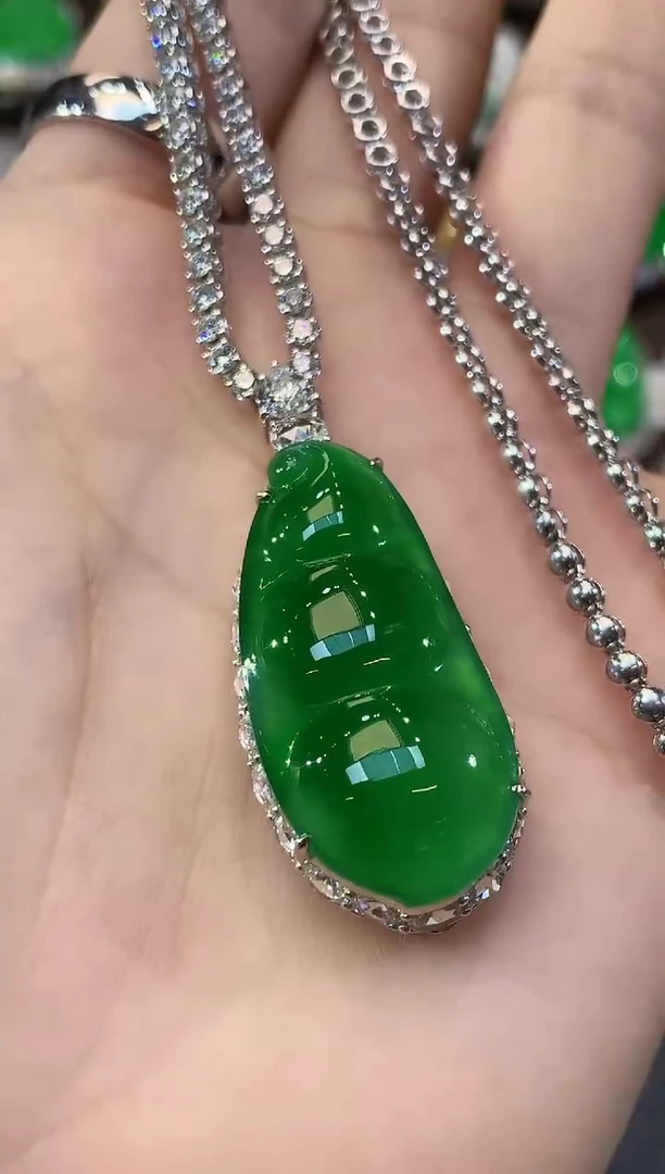 套链18K金镶嵌翡翠黙*D6