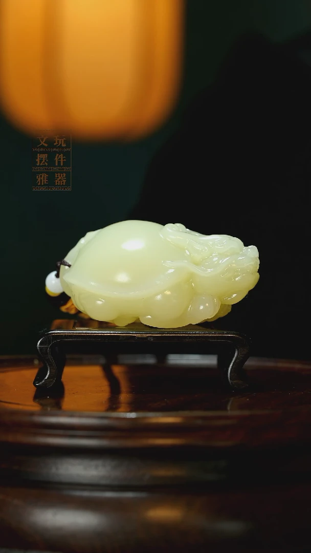 玉《吉祥龙龟》手把件摆件