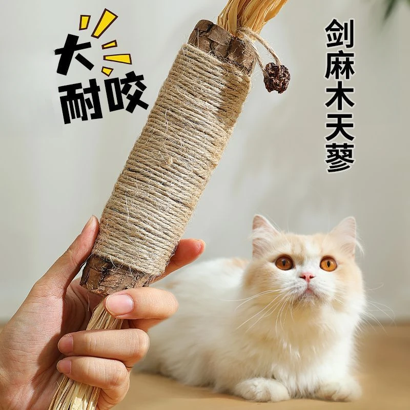 木天蓼棒虫瘿果拉菲草逗猫棒木天蓼磨牙棒自嗨解闷洁齿磨牙棒