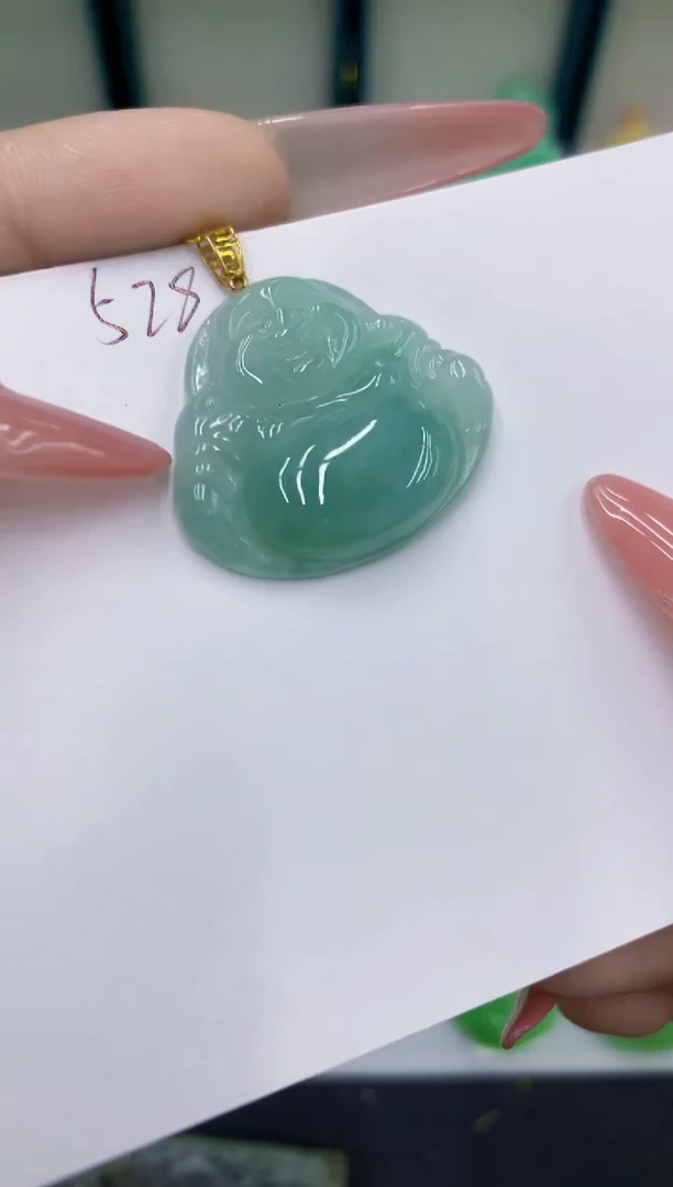 颈饰18K金镶嵌翡翠111111111111111