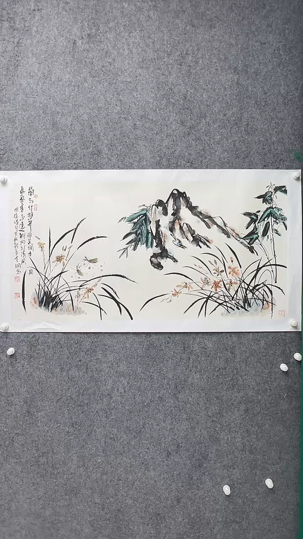国画李纲-8平尺-花鸟国画-金