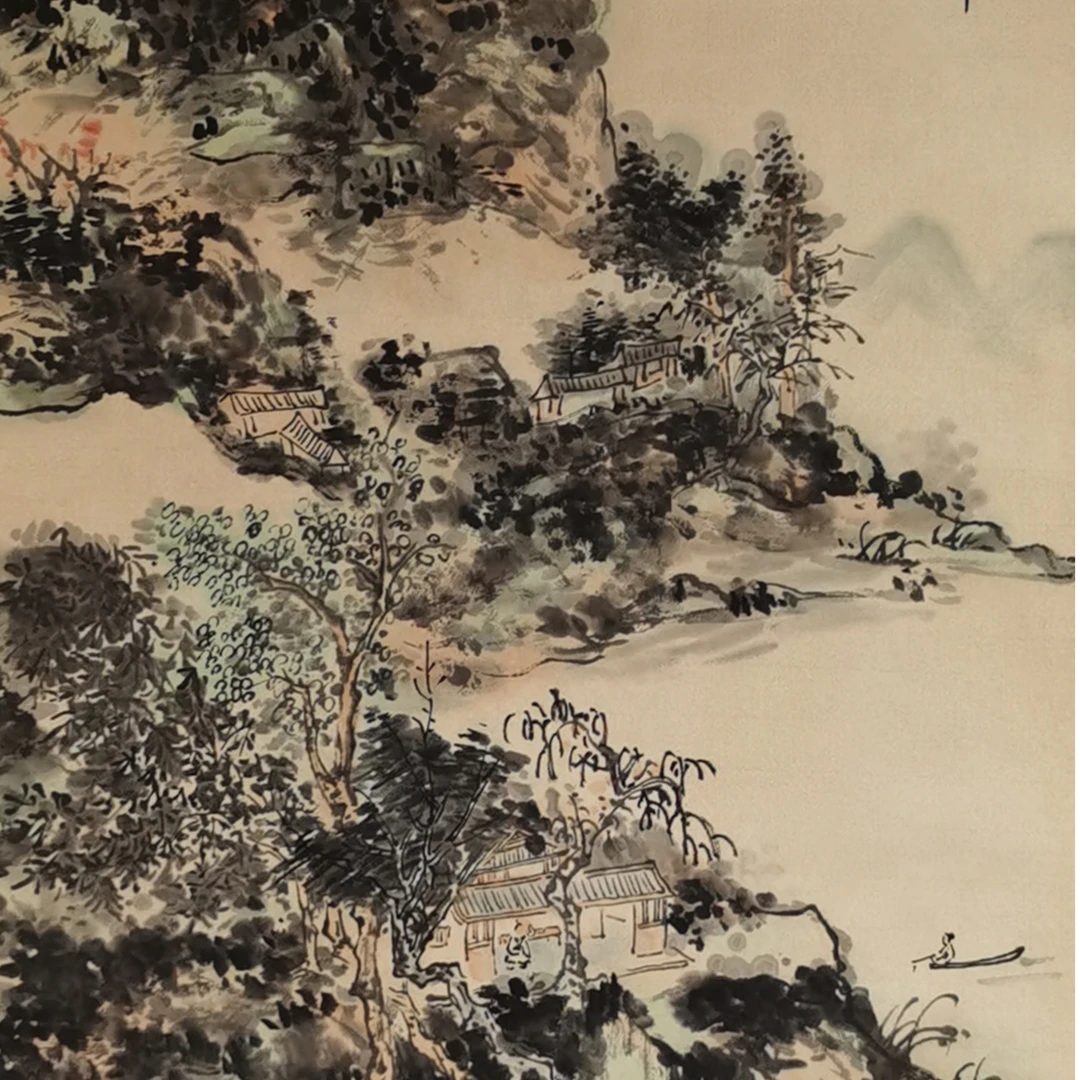 【辽拍】V250709-2-479《山水》（3.2平尺) 纸本镜片   dll29