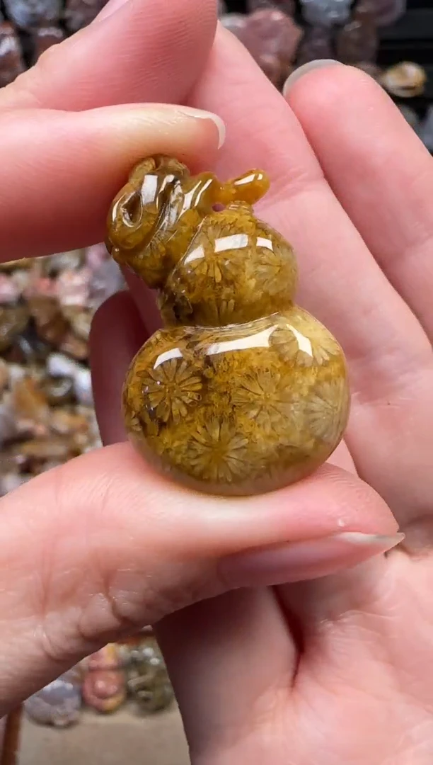 颈饰未镶嵌硅化珊瑚（珊瑚玉）394